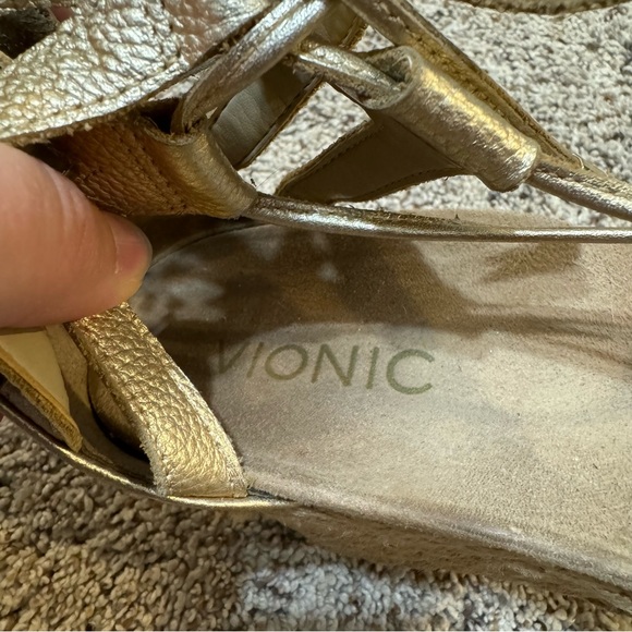 Vionic Aruba Calypso Lace-Up Wedge Gold Espadrilles—7 - Picture 12 of 14